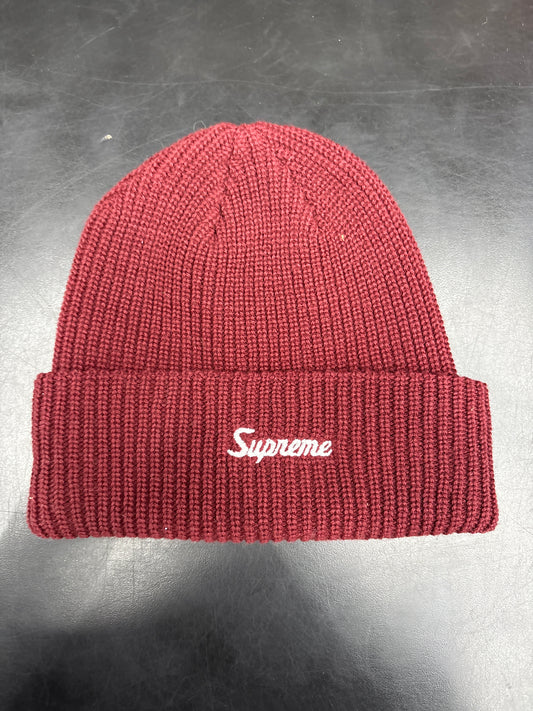 Supreme Maroon Beanie**
