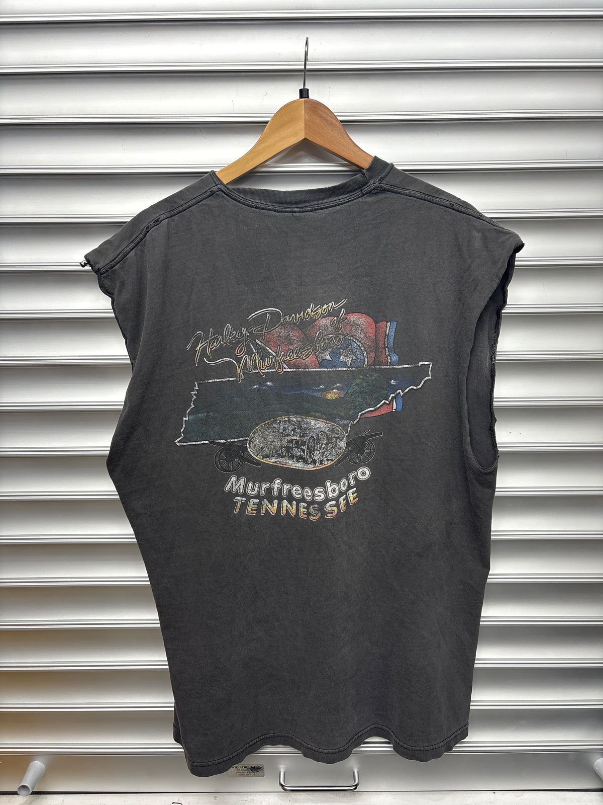 Vintage Harley Motor Flame Cuttoff - XL**