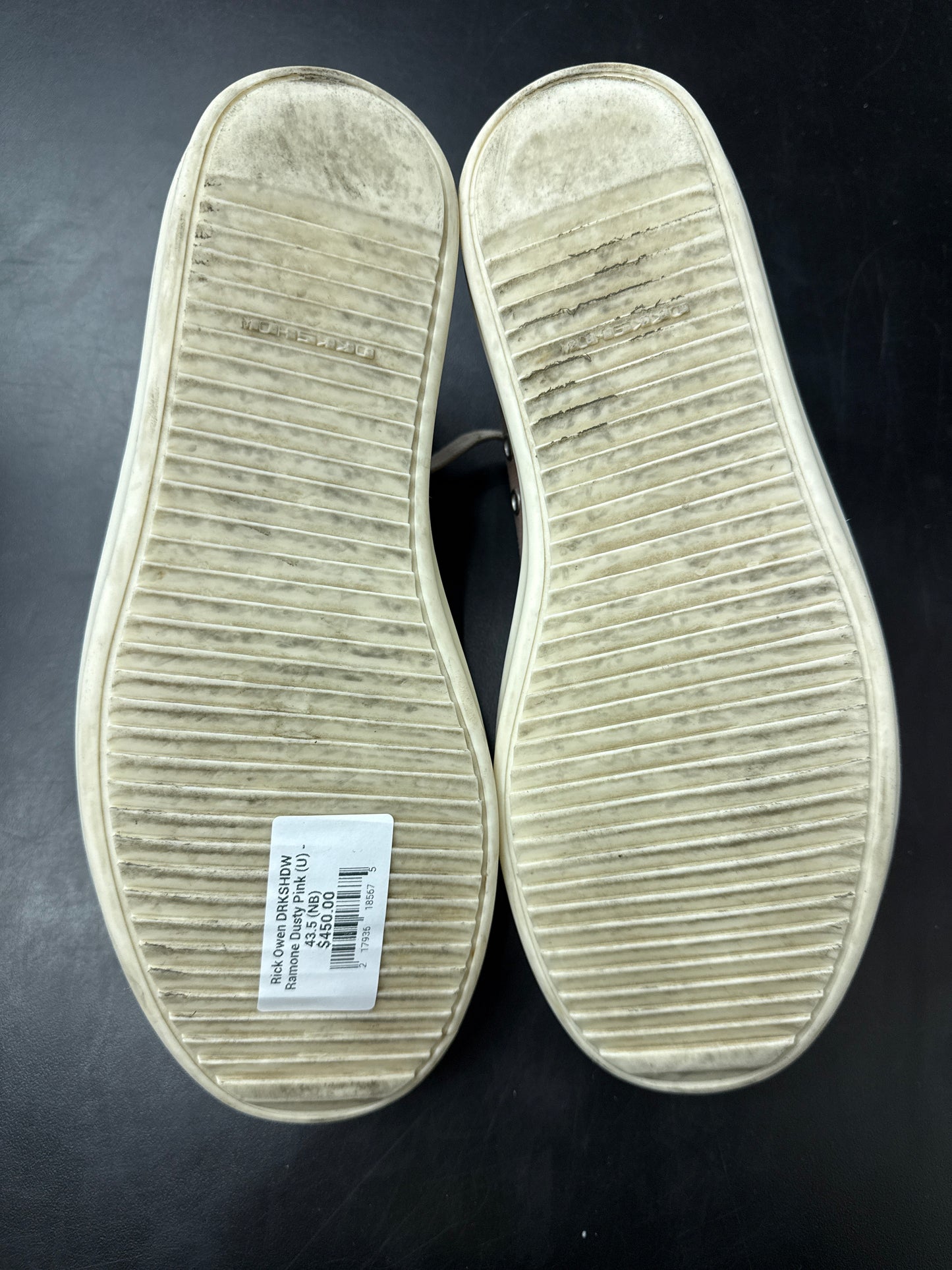 Rick Owen DRKSHDW Ramone Dusty Pink (U) - 43.5 (NB)**