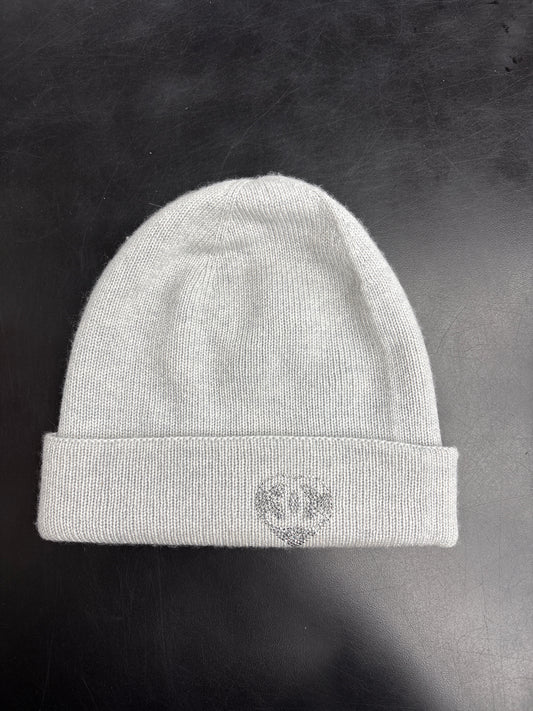 Chanel Grey Rhinestone Beanie**