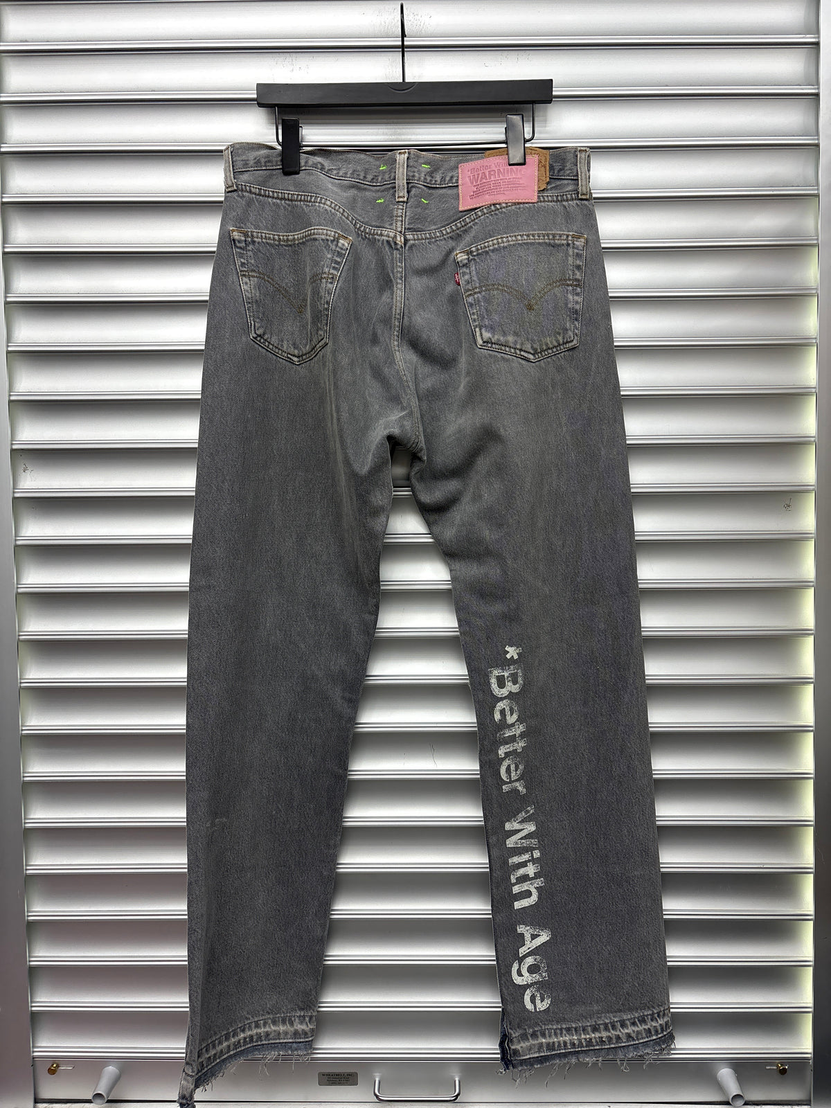 Better With Age Grey Script Denim - 36**