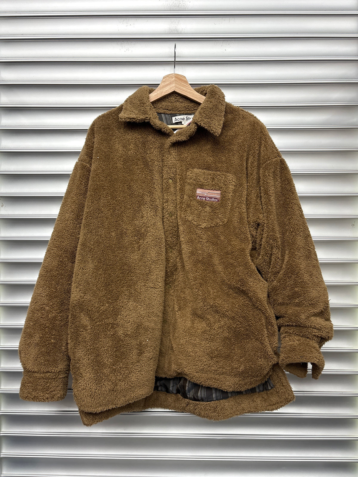 Acne Studios Brown Teddy Button Up - 48**