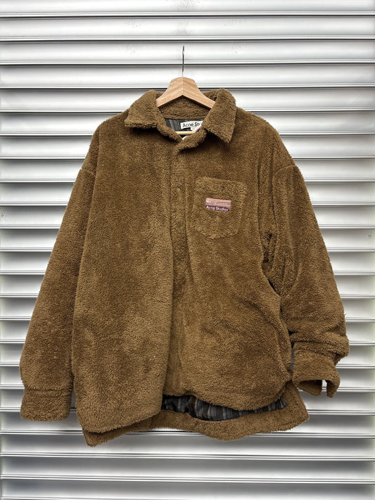 Acne Studios Brown Teddy Button Up - 48**