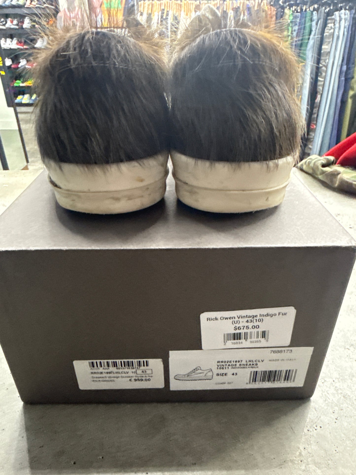 Rick Owen Vintage Indigo Fur (U) - 43(10)