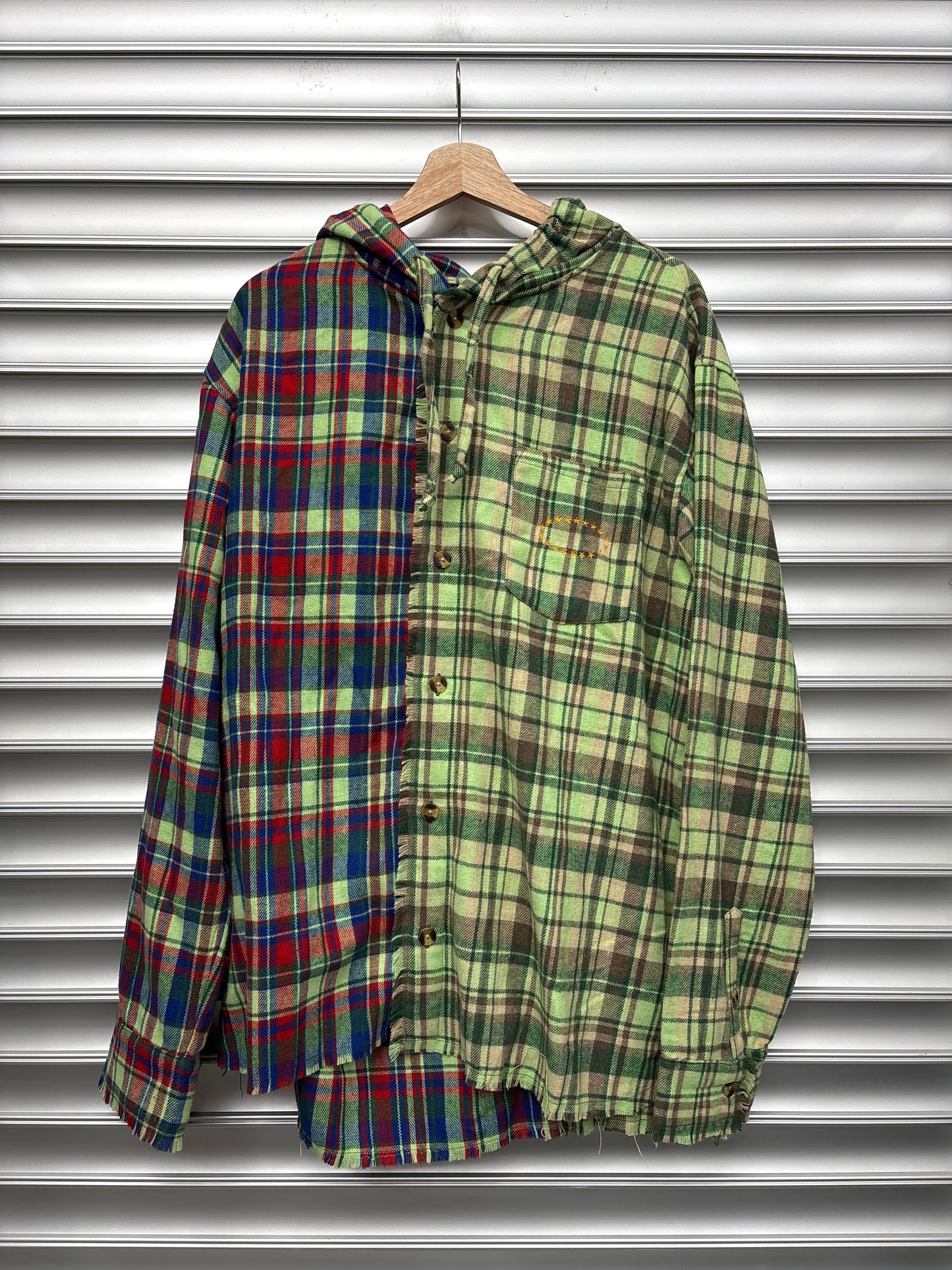 AFB Plaid Split Button Up Flannel - XL