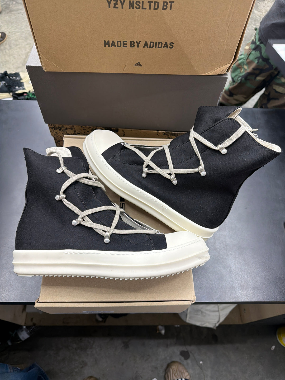 Rick Owen DRKSHDW High Hexa Black (U) - 45(12)**