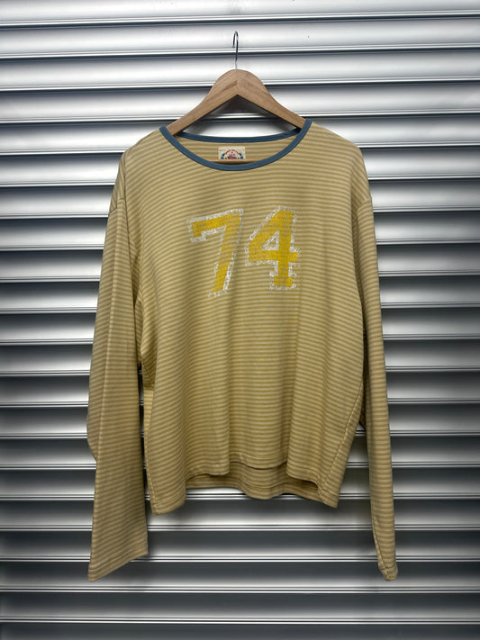 74 Yellow Striped Longsleeve - L