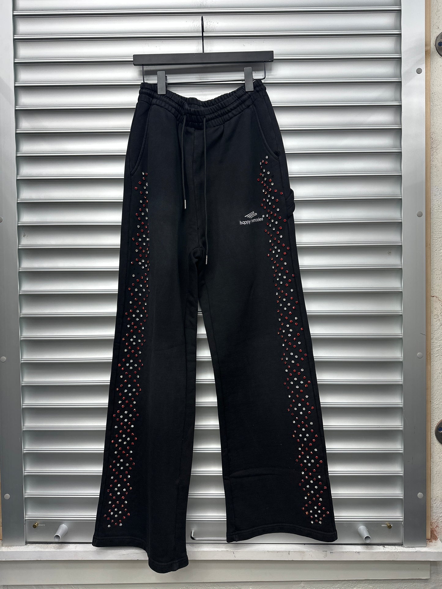 HMDD Rhinestone Black Sweatpants - M