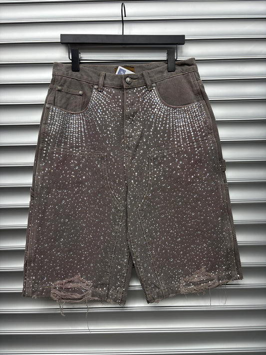 Birth Of A Royal Child Rhinestone Shorts - S