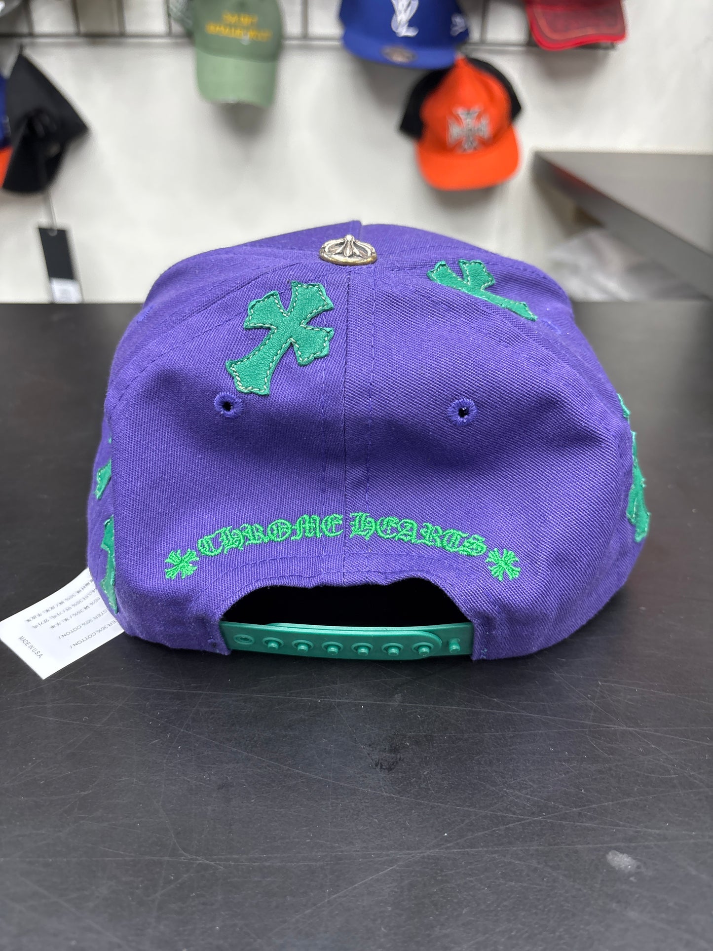 Chrome Heart Purple/Green Cross Patch Hat