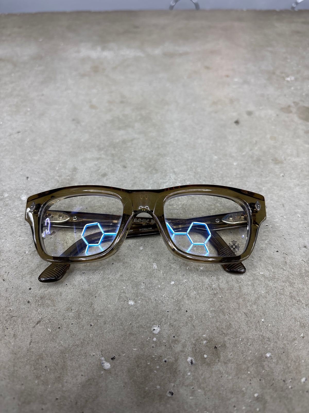 Chrome Hearts Crypdic Brown Glasses **