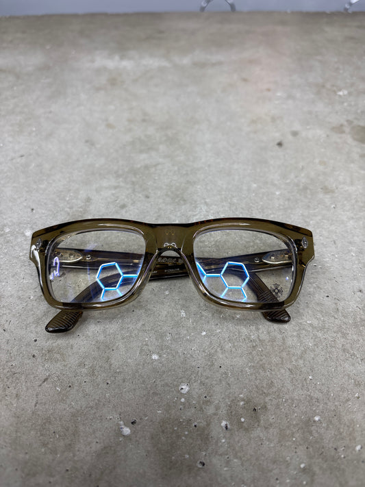 Chrome Hearts Crypdic Brown Glasses **