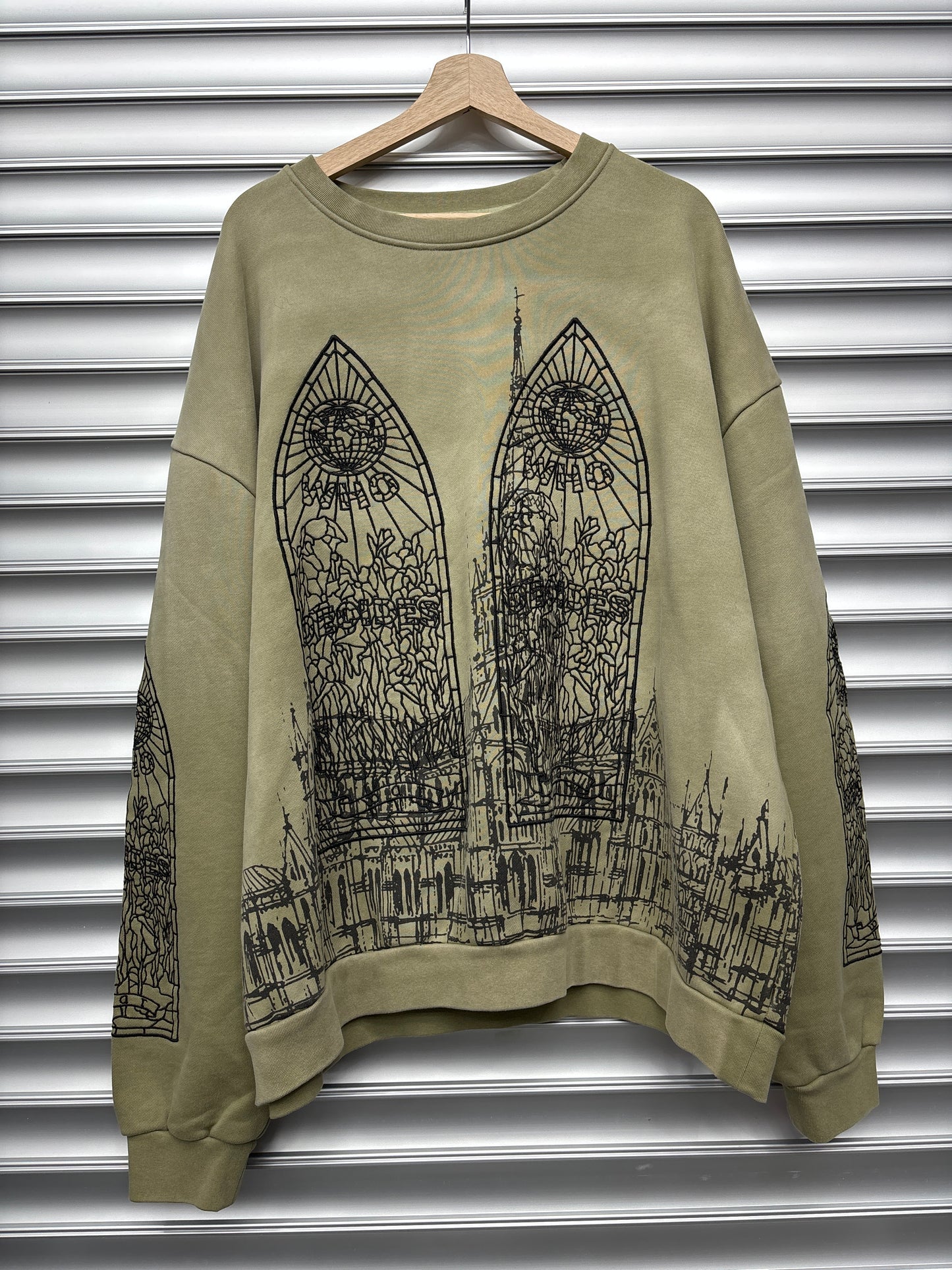 Who Decide War Cathedral Sweatshirt Olive - 2XL