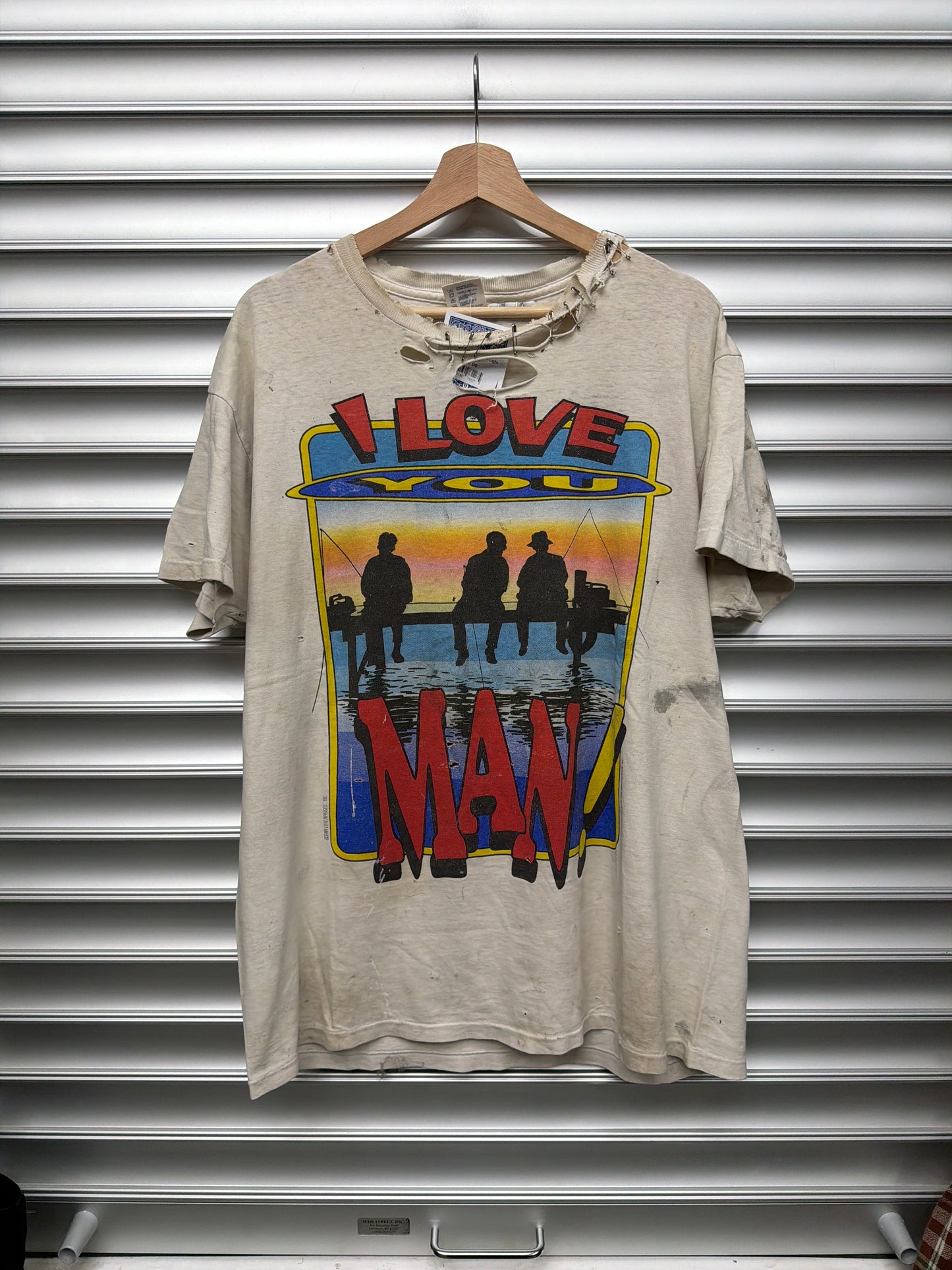 Vintage Thrashed Bud Light Tee - XL