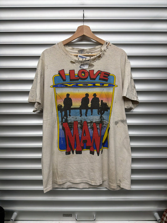 Vintage Thrashed Bud Light Tee - XL