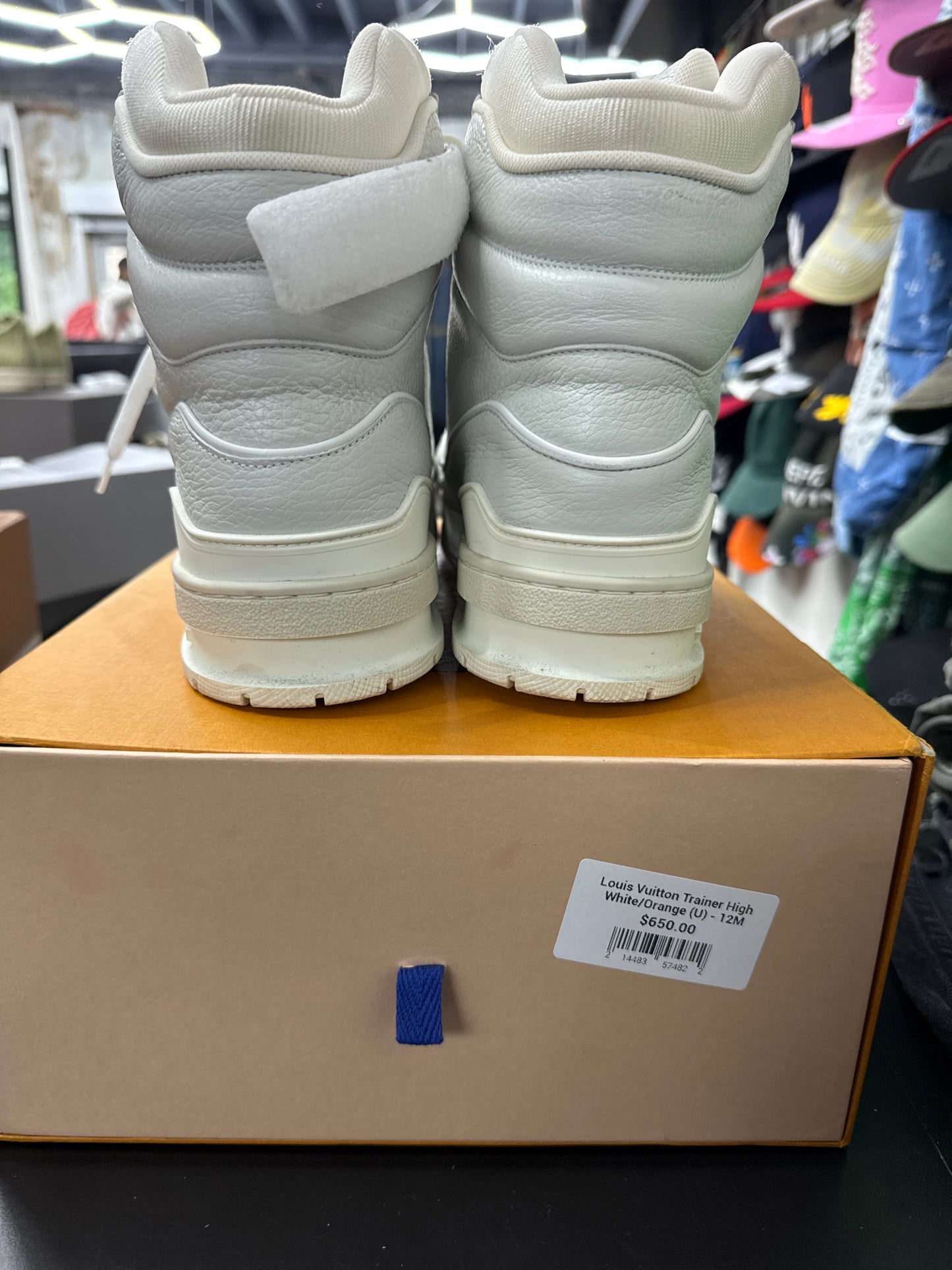 Louis Vuitton Trainer High White/Orange (U) - 12M