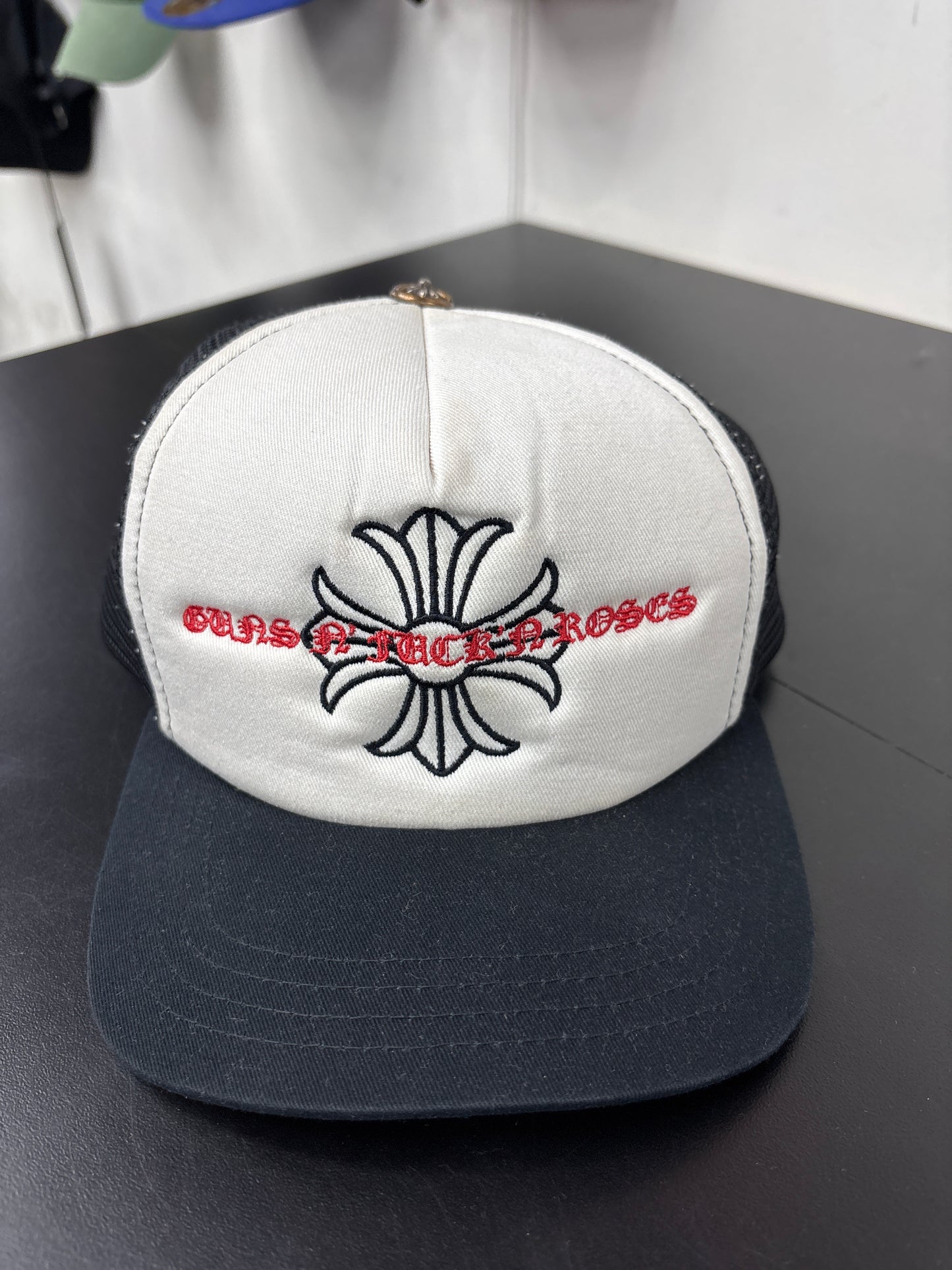 Chrome Vintage Guns And Roses Trucker