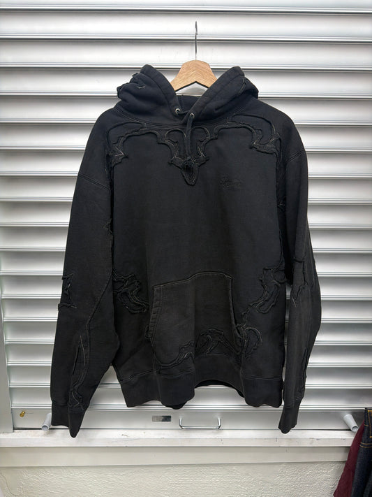 Supreme Frayed Logo Hoodie- M**