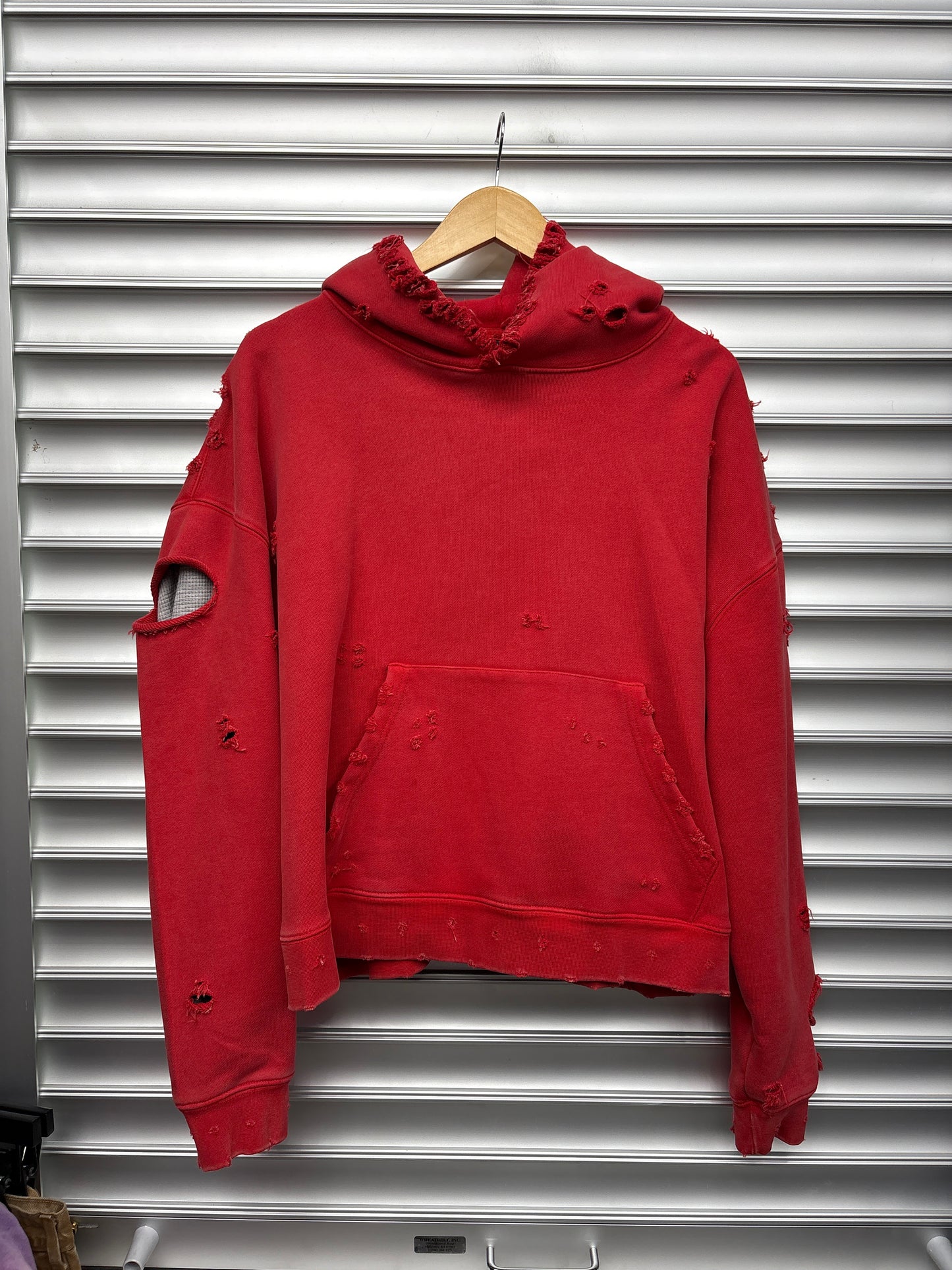 Raspberry Thermal Lined Dumpster Hoodie - M