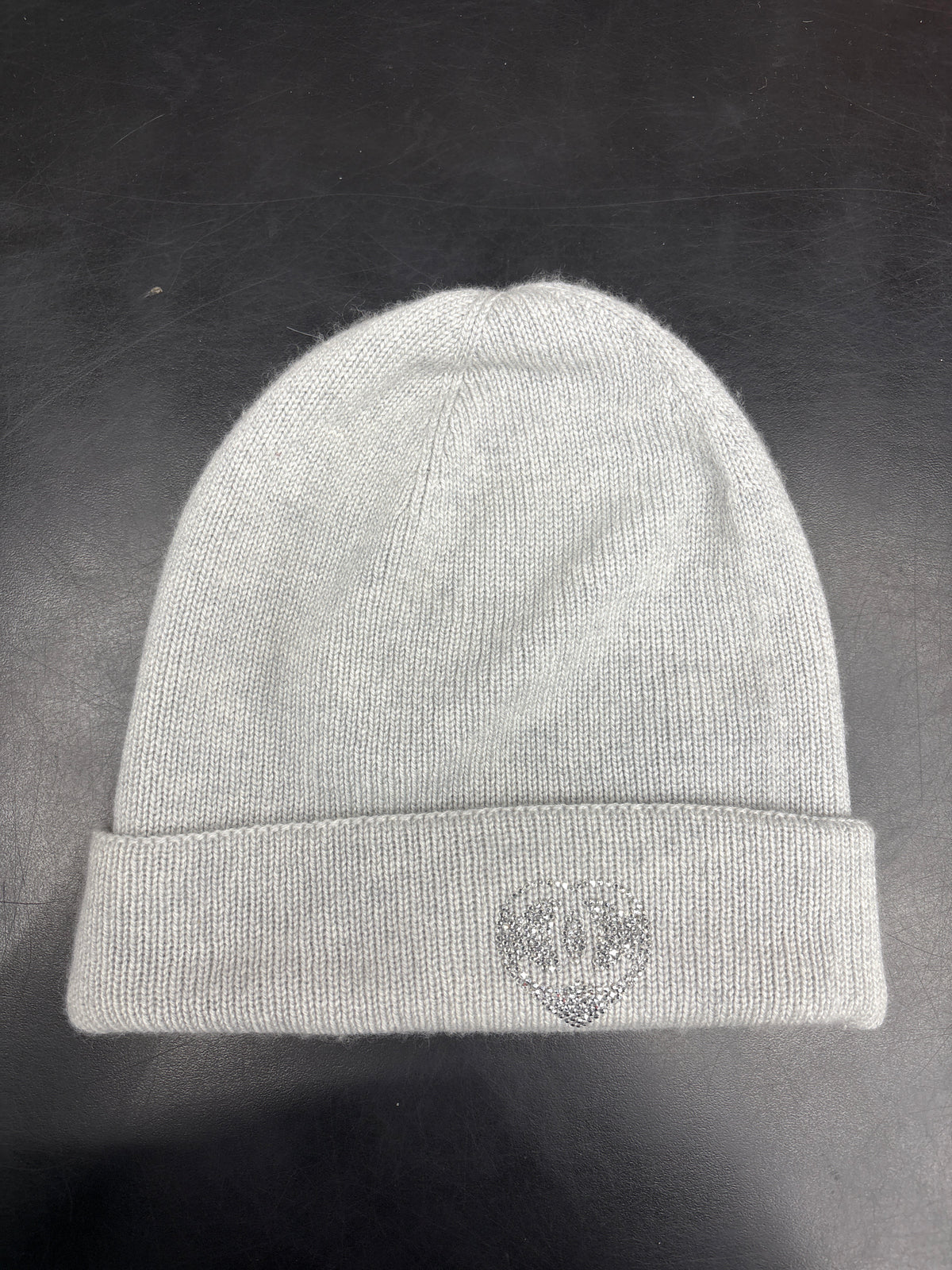 Chanel Sparkly Heart Logo Beanie**