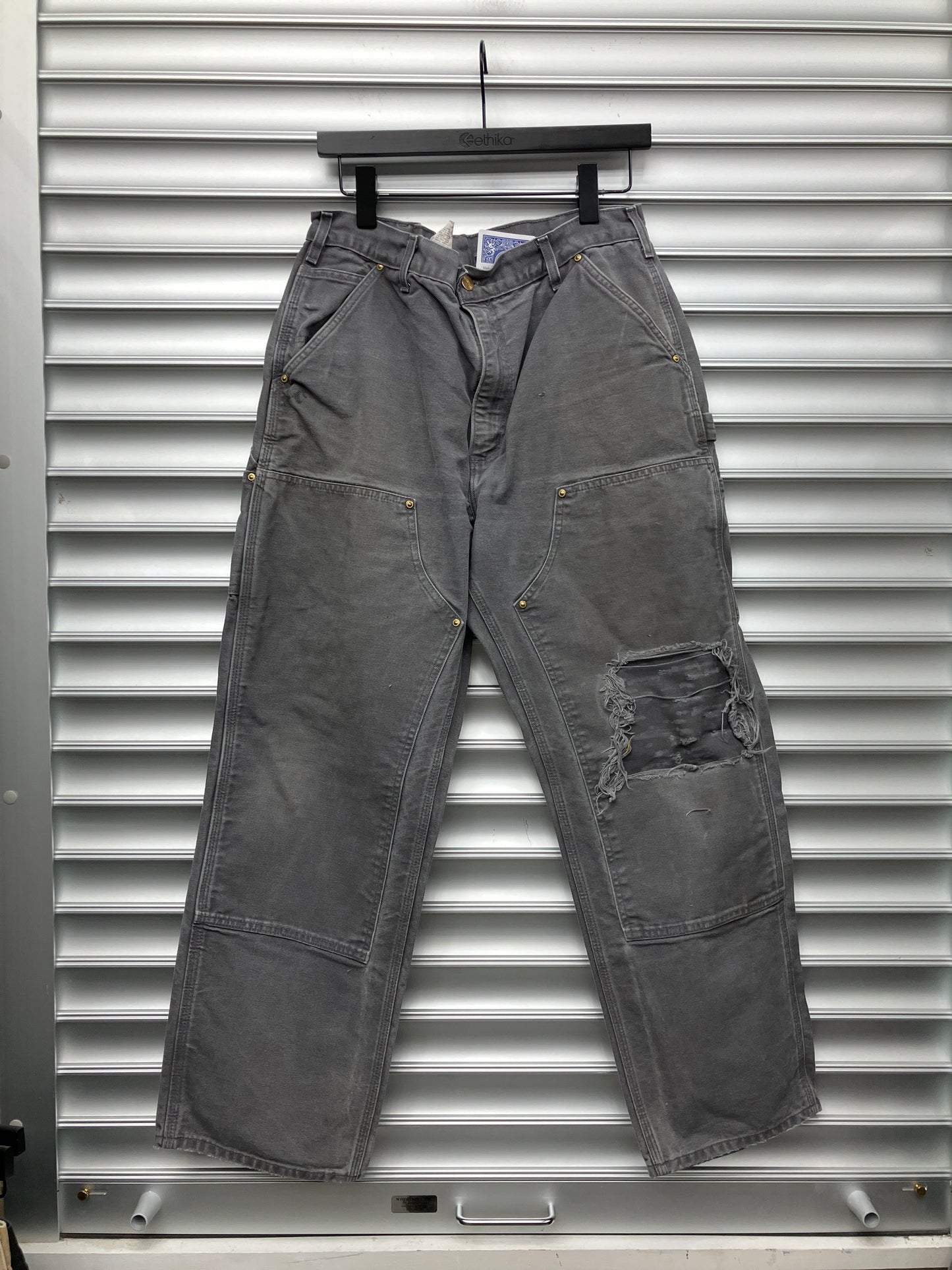 Vintage Carhartt Grey Double Knee - 36