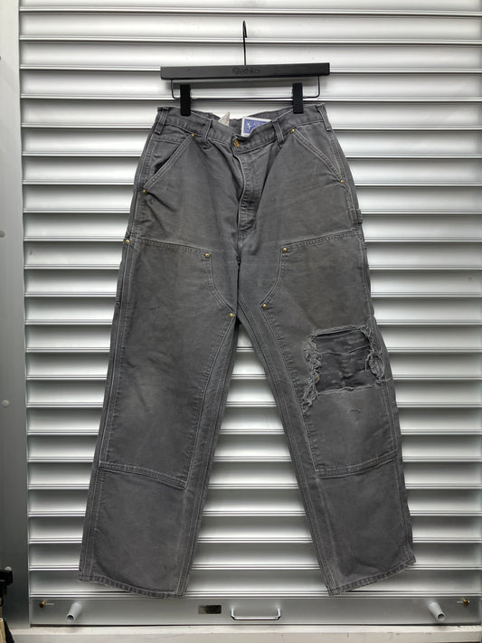Vintage Carhartt Grey Double Knee - 36