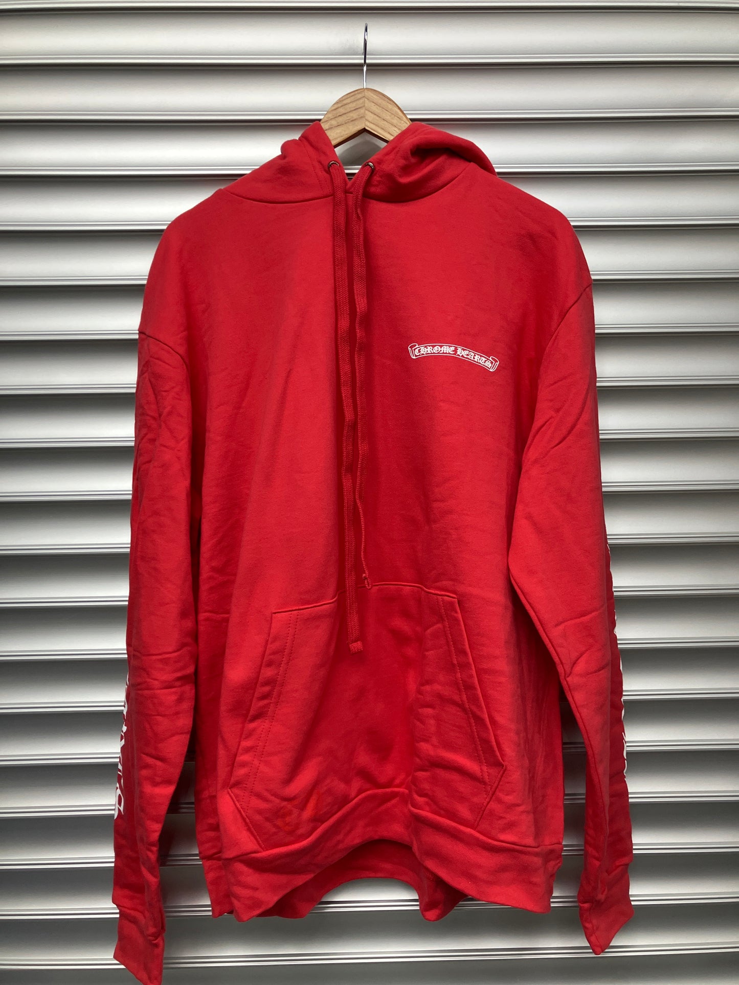 Chrome Hearts Red Scroll Hoodie - L