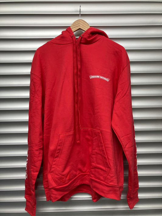 Chrome Hearts Red Scroll Hoodie - L