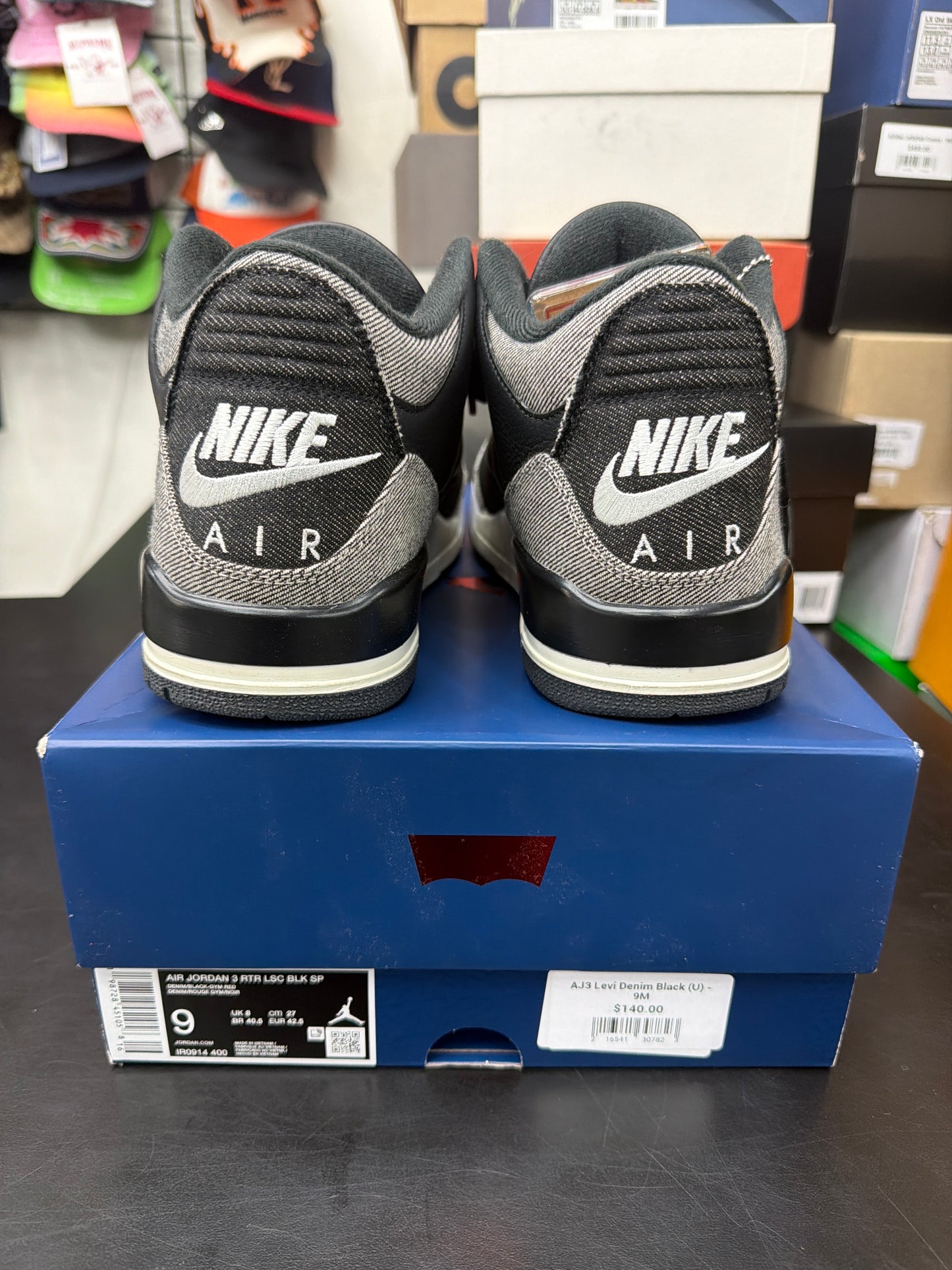 AJ3 Levi Denim Black (U) - 9M