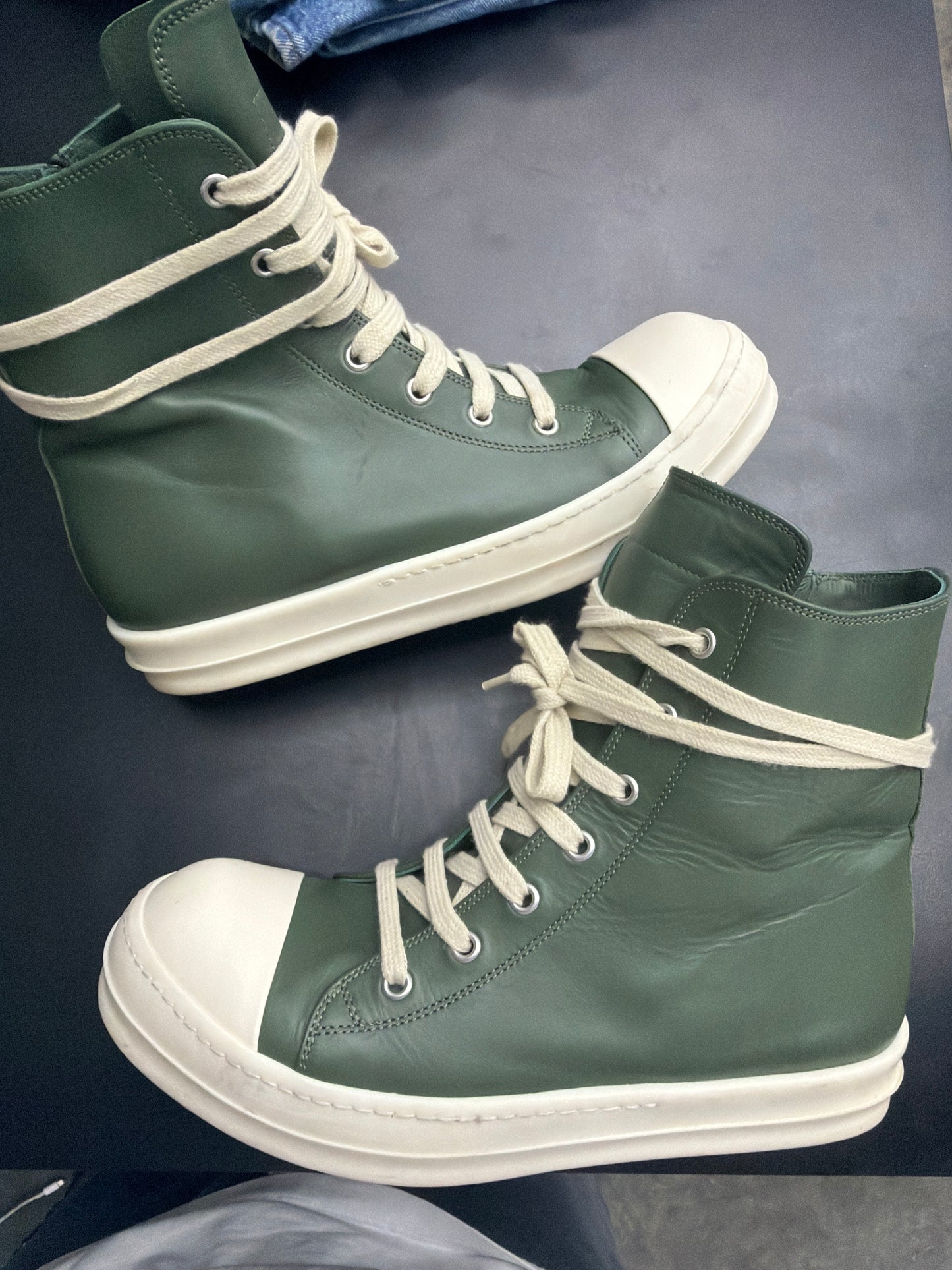 Rick Owen Ramone High Olive (U) - 39.5 (NB)