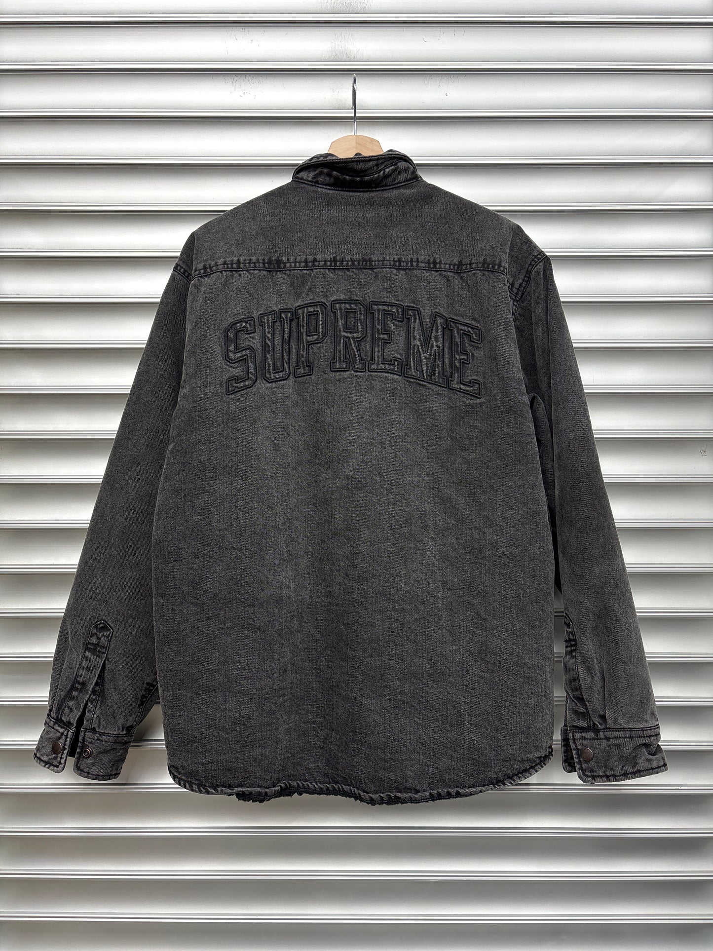 Supreme Sherpa Denim Button Up - M