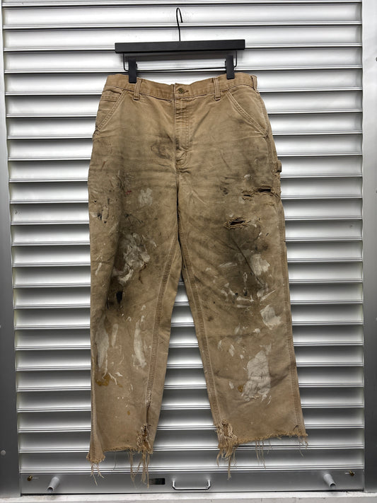 Vintage Tan Distressed Carhartt Pants - 34