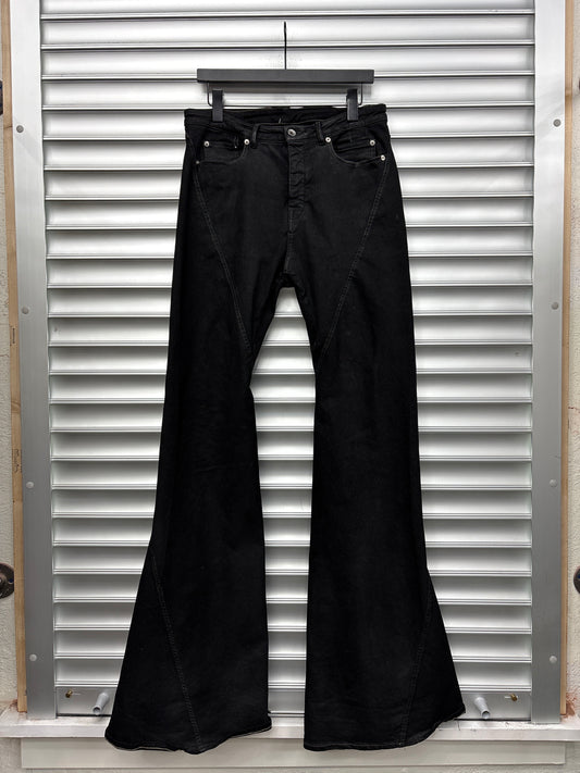 Rick Owens Wax Flarr Denim - 32**