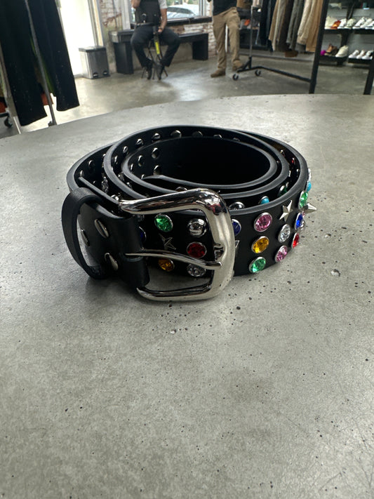 4AM Rhinestone Studded Belt - 32