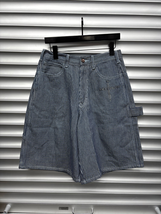 Raspberry Pinstripe Shorts - XS