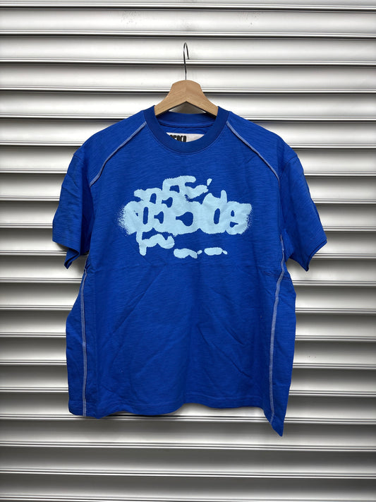Spider Blue Contrast Stitching Tee - S