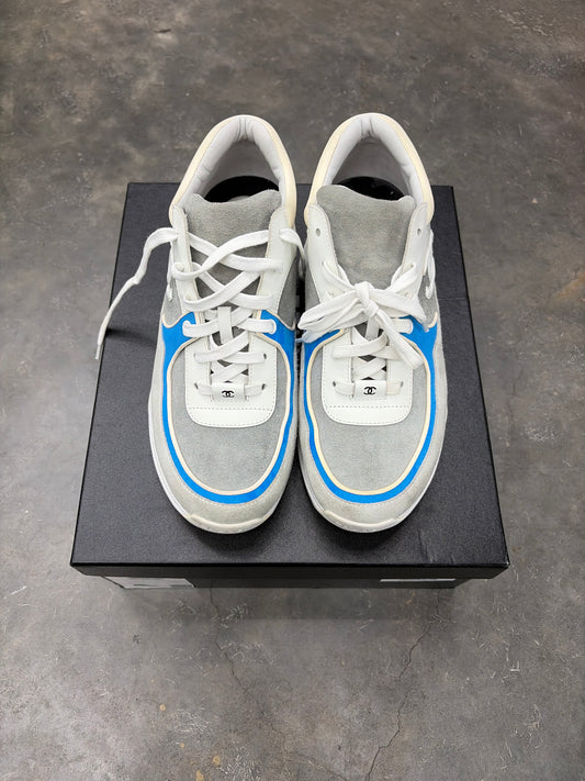 Chanel Suede Grey Blue Runner - 42(9) (U)