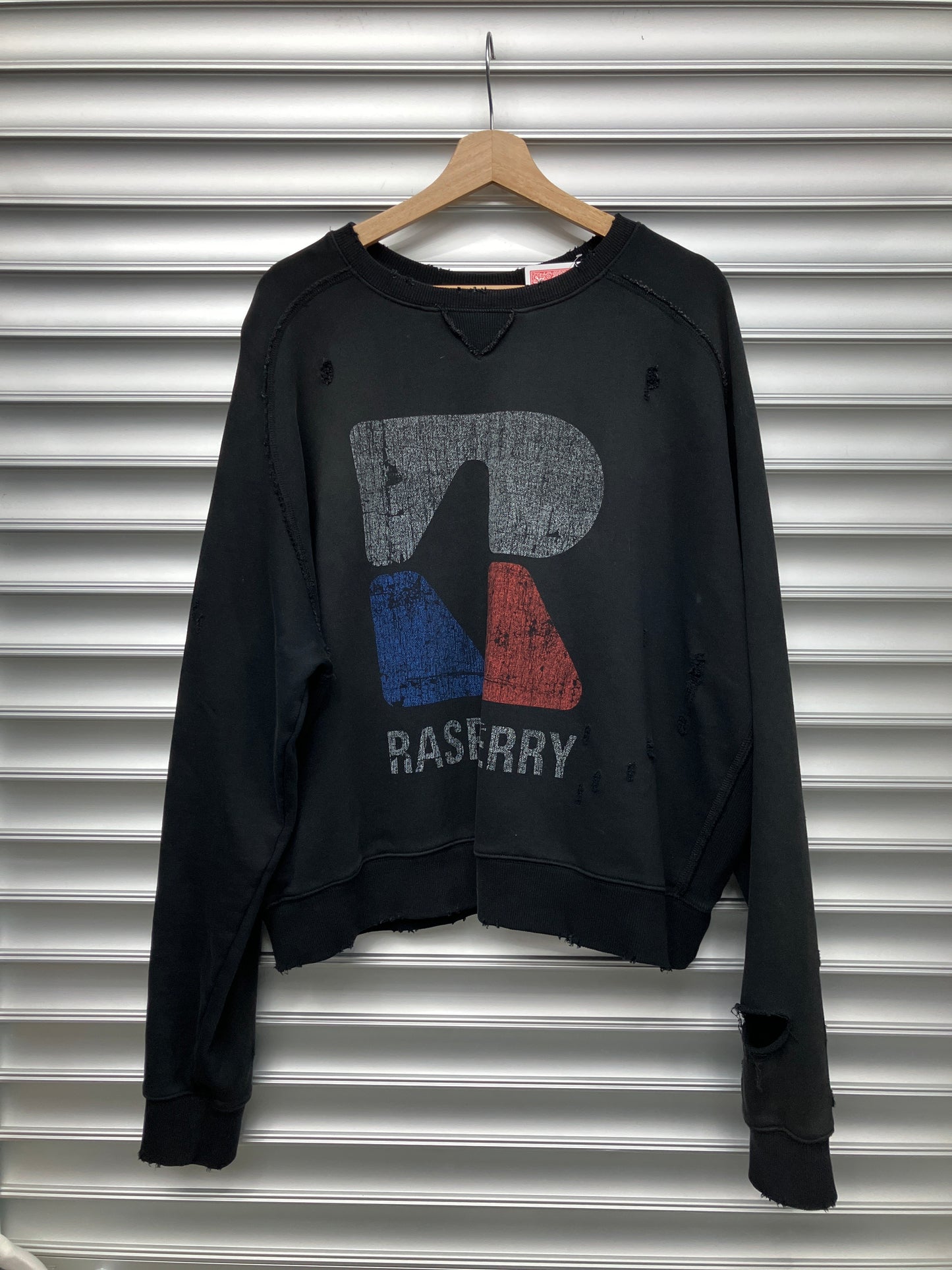 Raspberry Hills Black Raglan Sweater - M