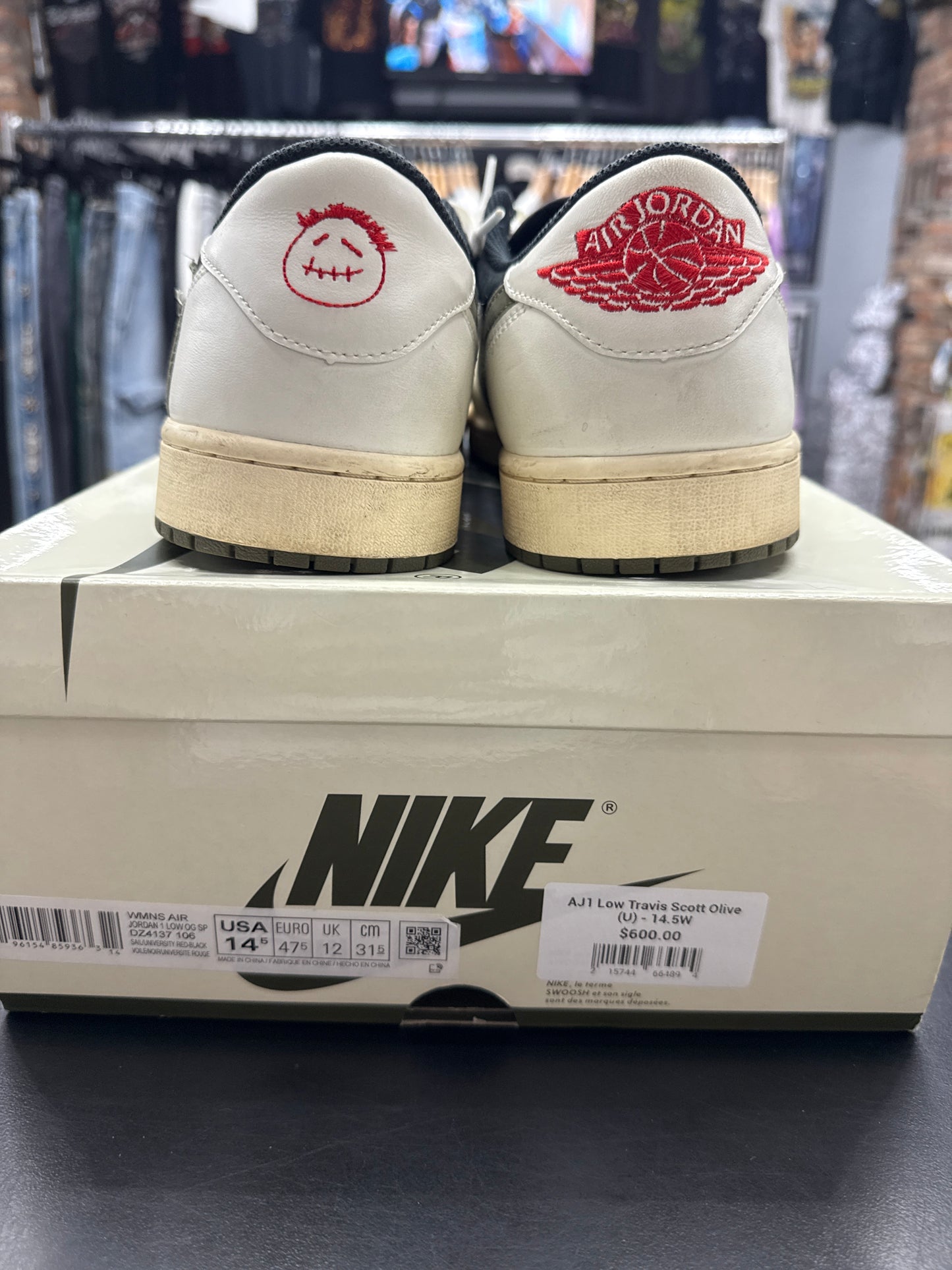 AJ1 Low Travis Scott Olive (U) - 14.5W