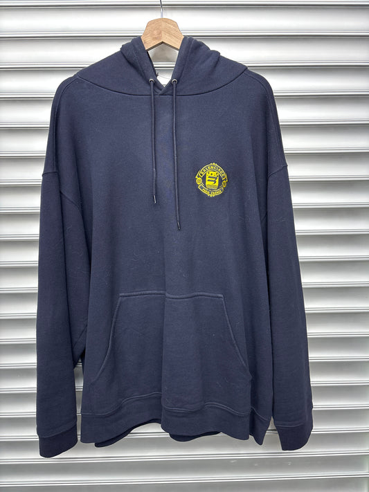 Navy Balenciaga Crest Hoodie - L