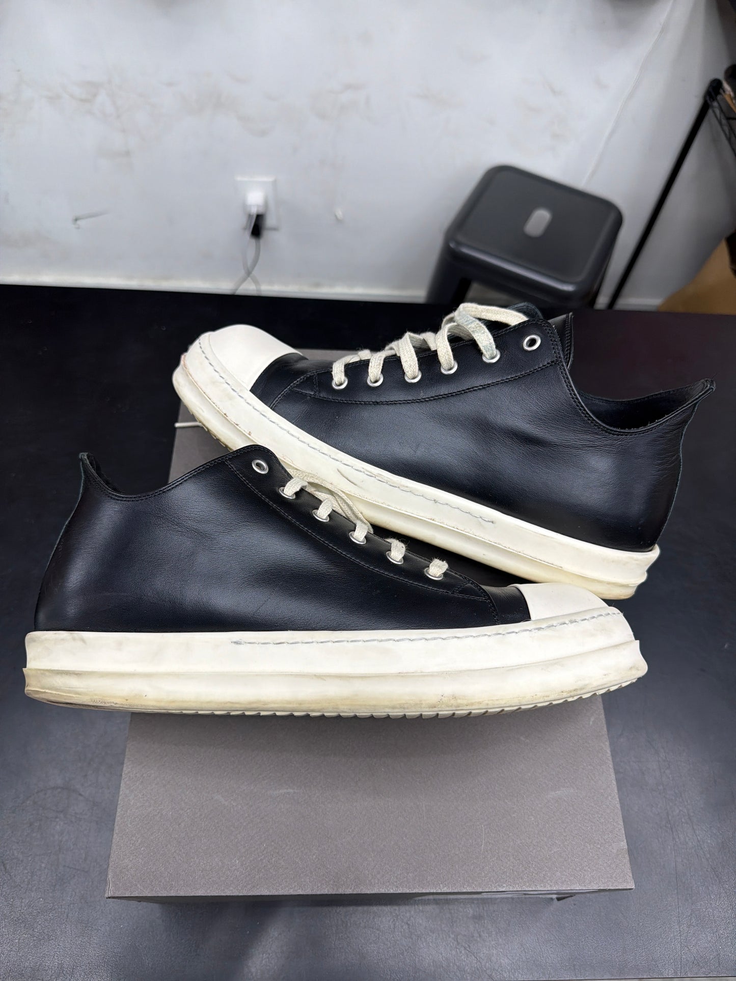 Rick Owen Ramone Black Leather (U) - 44(11)