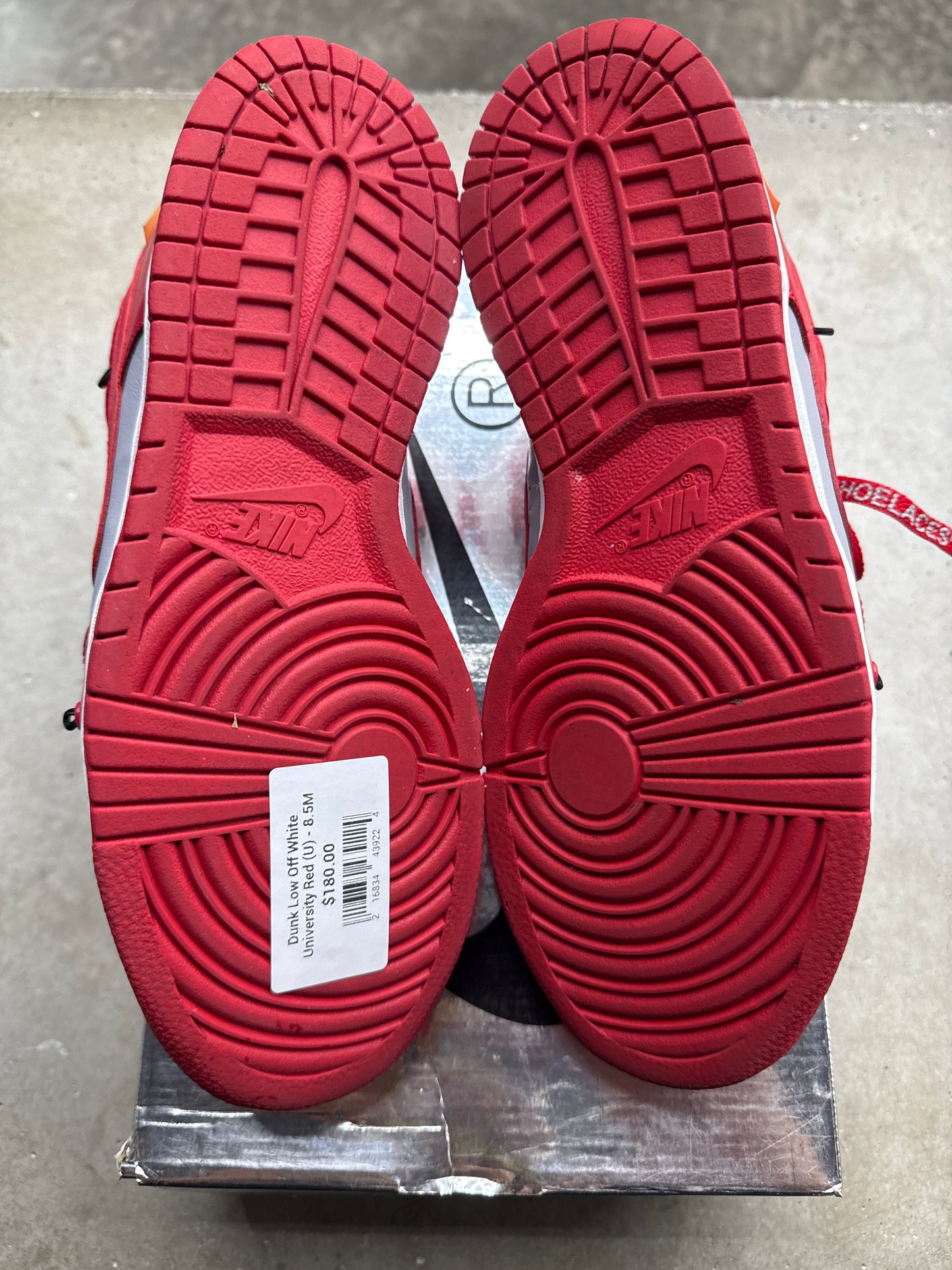 Dunk Low Off White University Red (U) - 8.5M