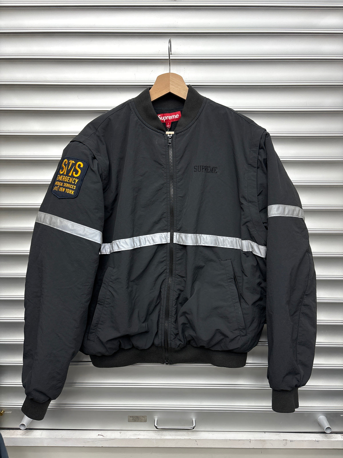 Supreme Fleece Lined Black Zip Up - S**