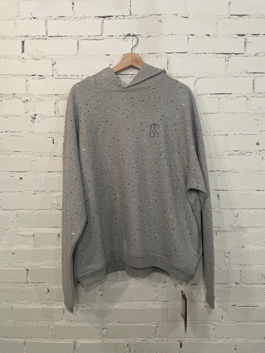 BORC Grey Rhinestone Hoodie - M