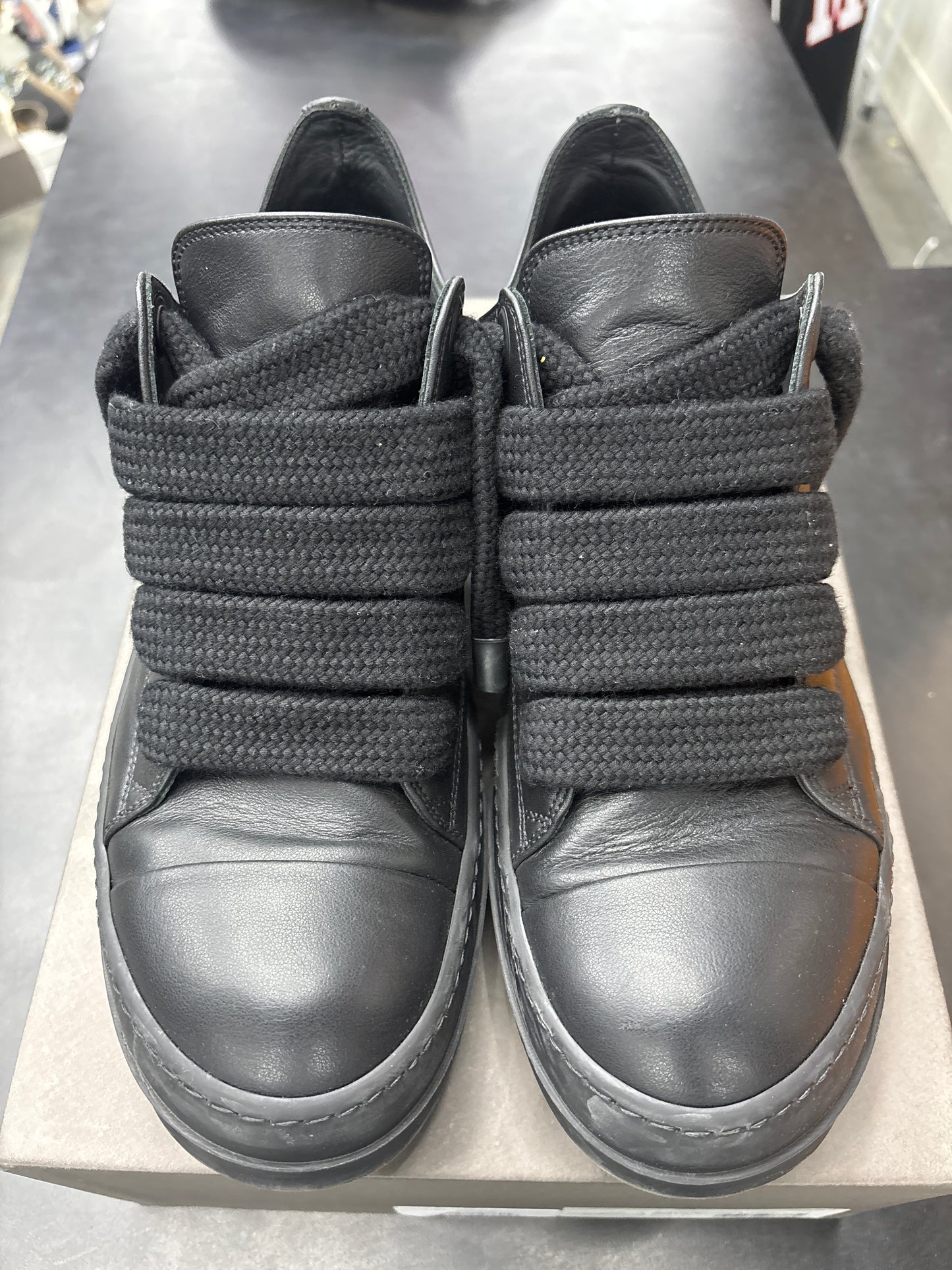Rick Owen Jumbo Lace Triple Black (U) - 43(10)