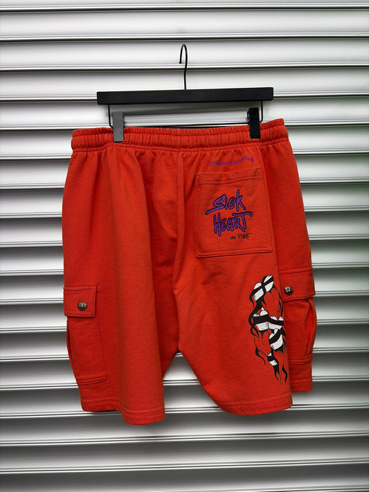 Chrome Hearts Matty Boy Cargo Orange Shorts - XXL