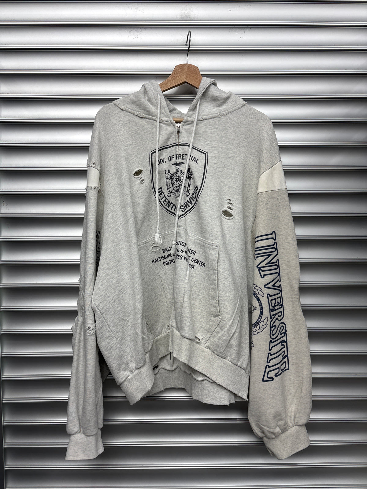 Protocol Index Reconstructed Grey Hoodie - 3**