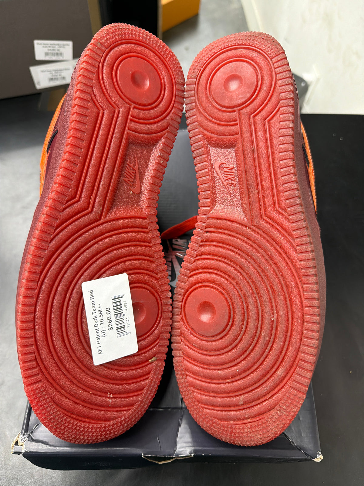 AF1 Patent Dark Team Red (U) - 10.5M **