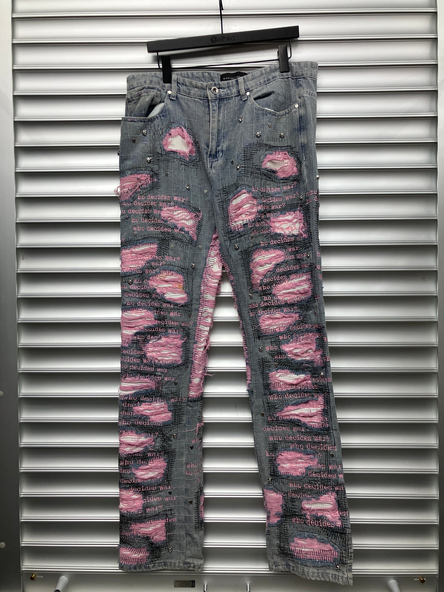 Who Decides War Pink Distressed Denim - 34