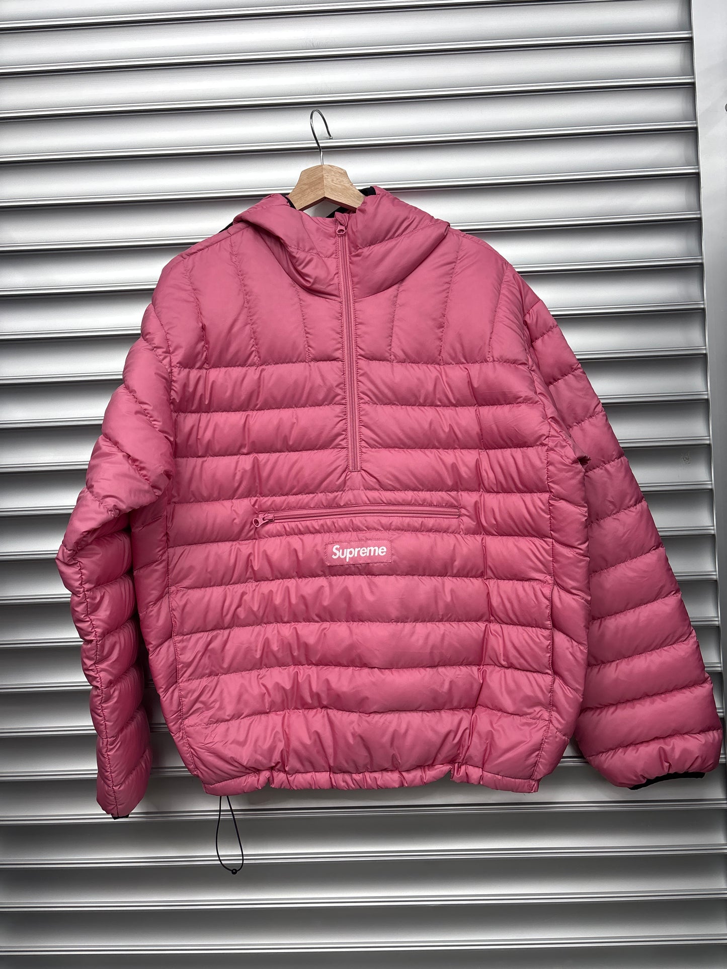 Supreme Pink Puffer Pullover - M